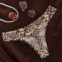 Load image into Gallery viewer, Women's Leopard Print Sexy Cotton Underwear Panties Flower Underwear